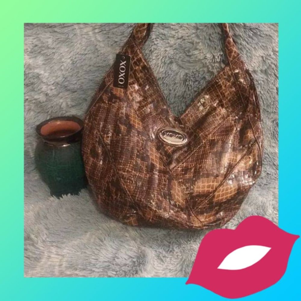 Nwt Xoxo Exotic Print Canvas Purse